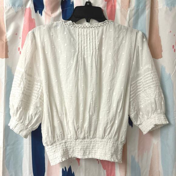 Anthropologie Duet Ginevra Ruffled Embroidered Blouse Size XL - Picture 12 of 16